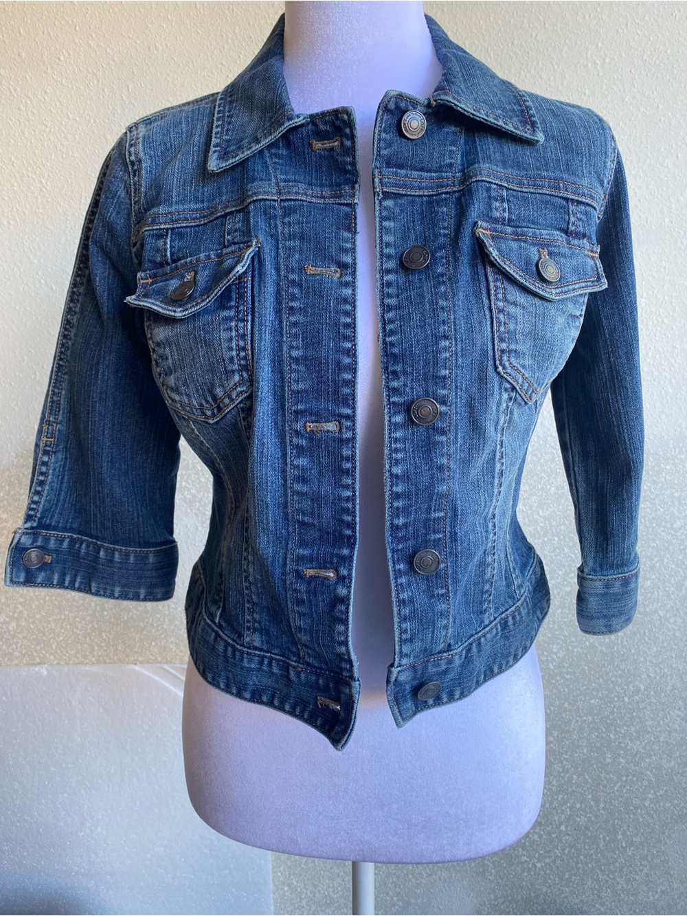 LOFT Women's Medium Wash Blue Denim Jacket